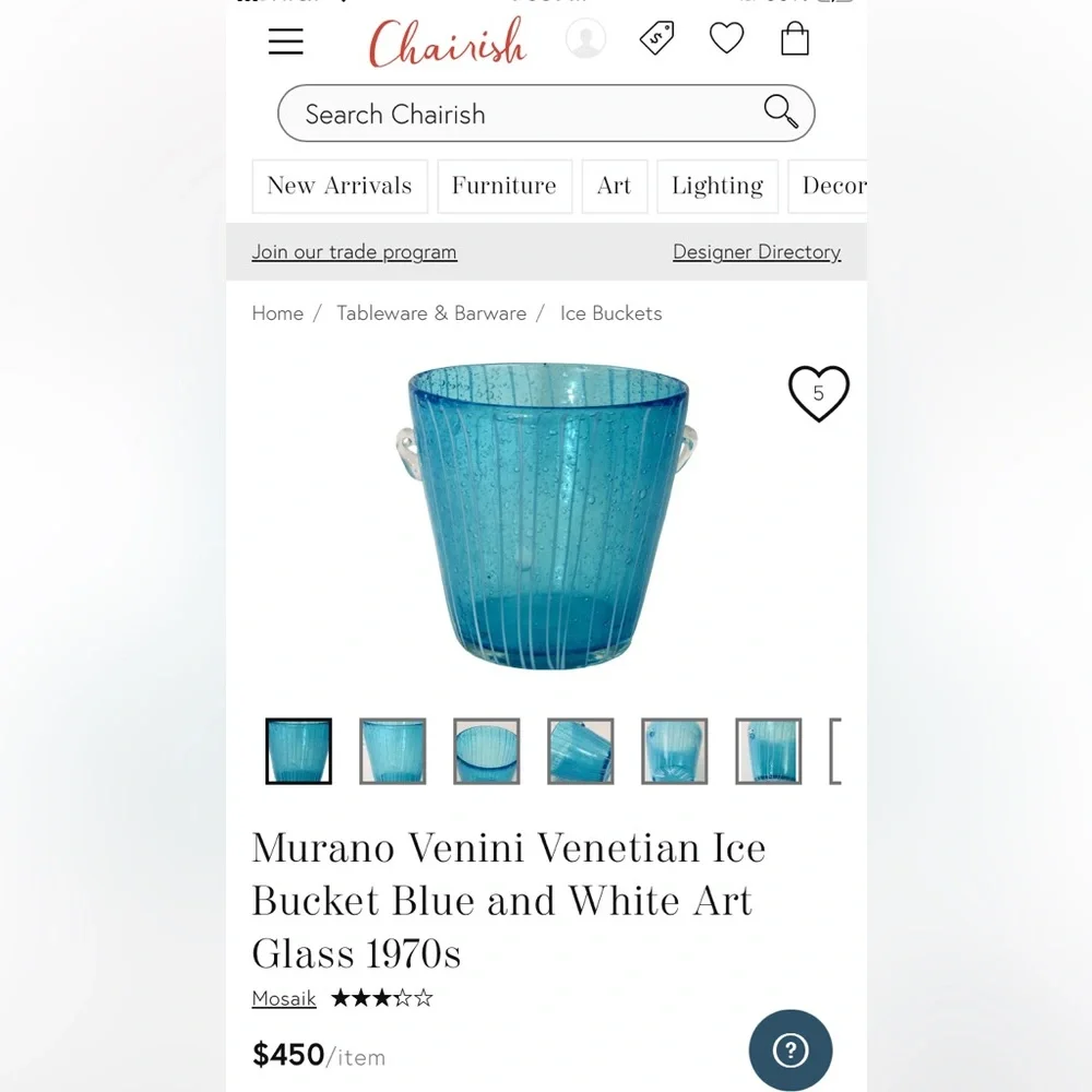 70s Murano Ice Bucket